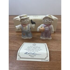 Lenox‎ A Dash of Autumn Fall Thanksgiving Scarecrow Salt & Pepper Set NEW